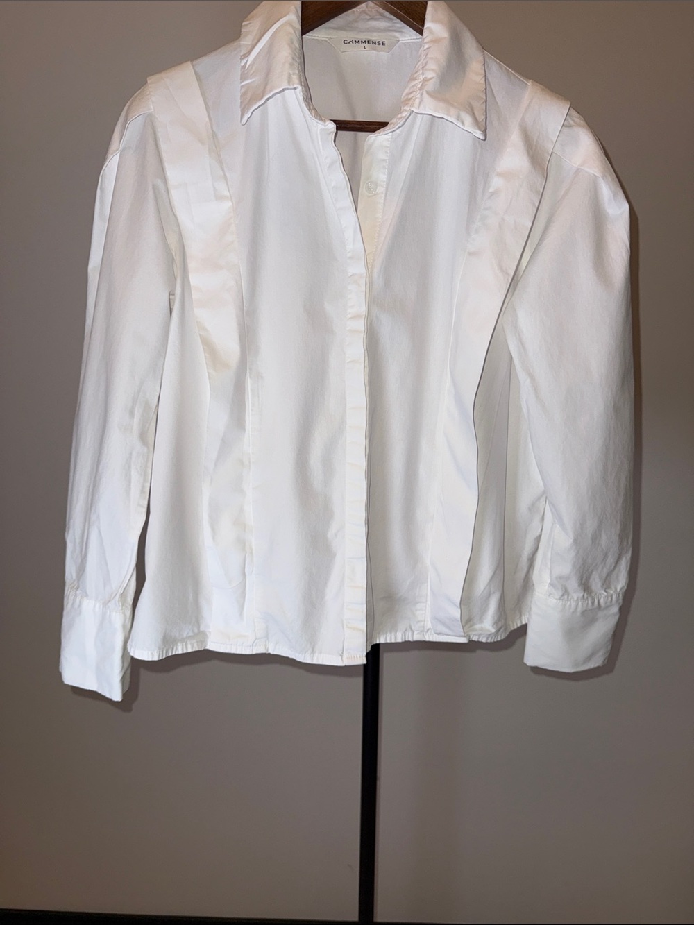 Commense Oversized Button Down Cotton Shirt | Size L - Picture 3 of 13